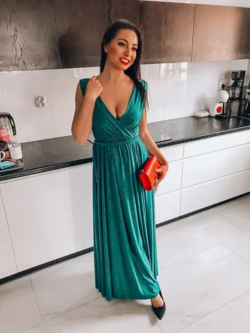 Ilga žalia DANA Collection suknelė